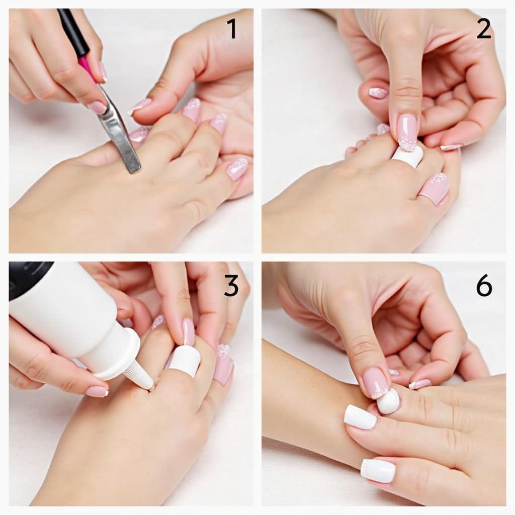 Applying Fruit Press-On Nails