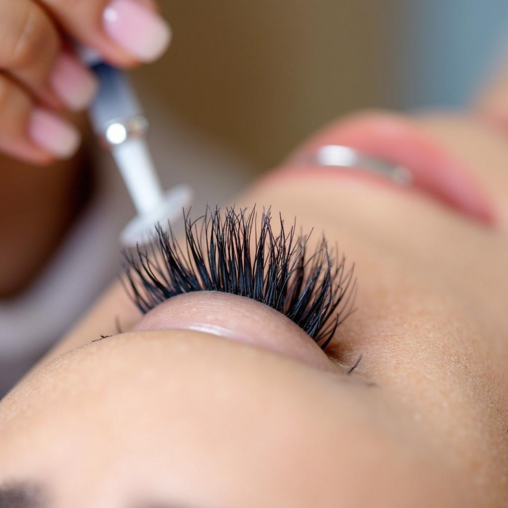 Applying Lash Lift Solution