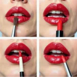 Applying Red Lipstick for Mature Skin