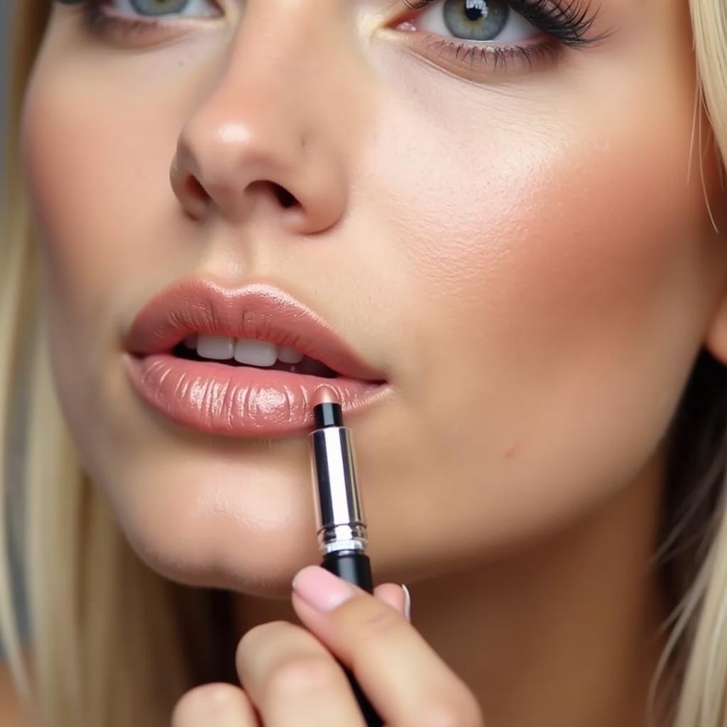 Applying Rose Gold Lipstick for a Perfect Pout