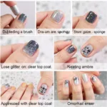 Techniques for Applying Star Glitter to Nails