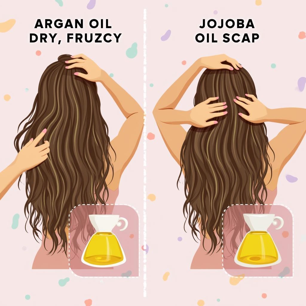 Argan and Jojoba Oil for Hair Application