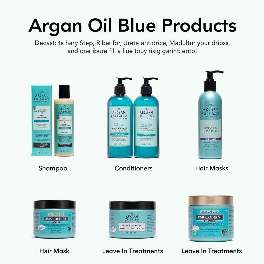 Variety of Argan Oil Blue Products