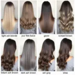 Various Shades of Ash Natural Hair Color