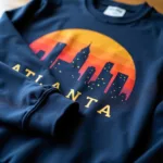 Atlanta Skyline Sweatshirt: A classic design featuring the iconic Atlanta skyline at sunset.