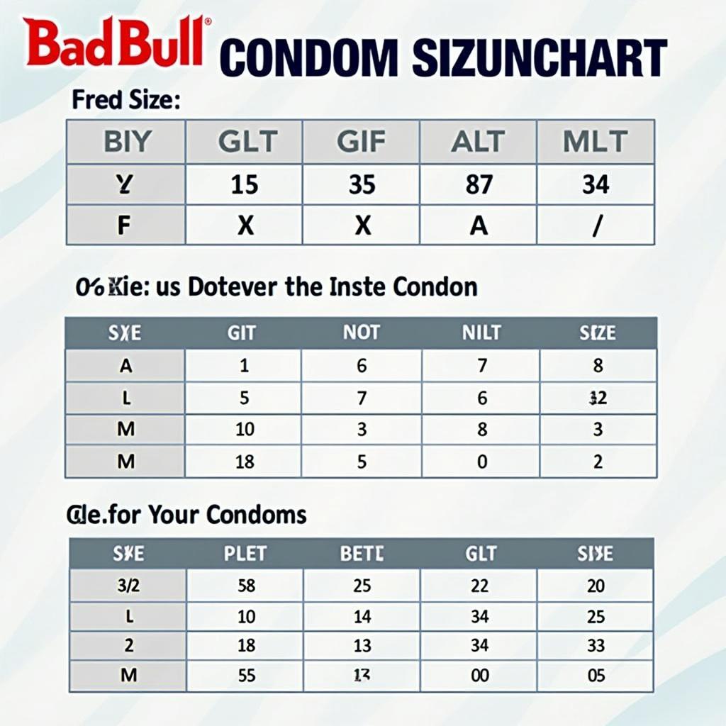 Bad Bull Condom Sizing Chart