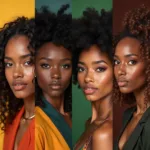 Best Colors for Brown Skin: A collage featuring diverse models with brown skin tones wearing various clothing colors that complement their complexions, demonstrating the vibrancy and versatility of different hues.