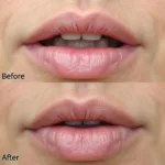 Best lip filler options for mature lips demonstrating before and after results.