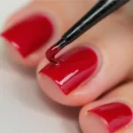 Applying Top Coat to Dip Nails