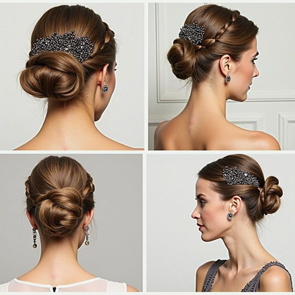 Black Beads for Formal Hairstyles