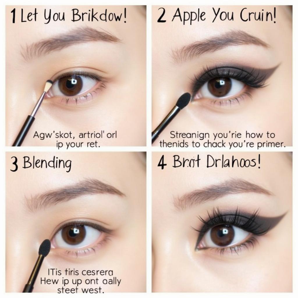 Applying Black Eyeshadow Primer