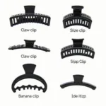 Various Styles of Black Ponytail Clips