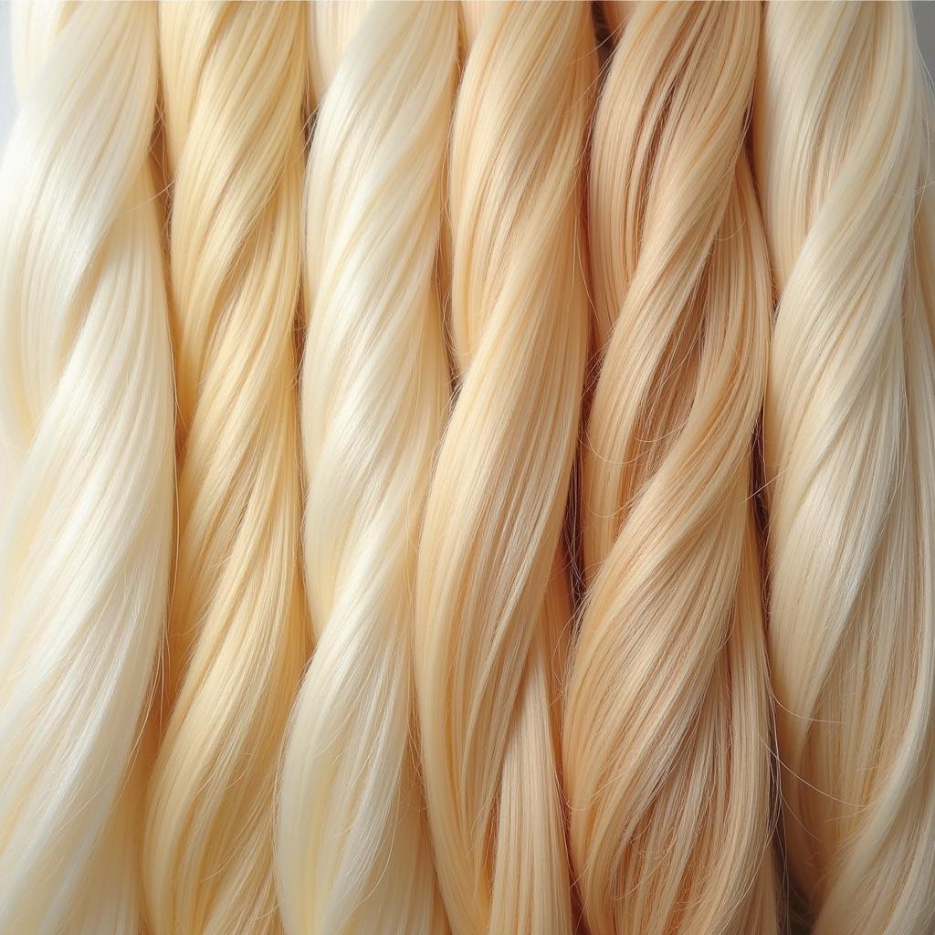 Various shades of blonde hair resembling a seal's coat