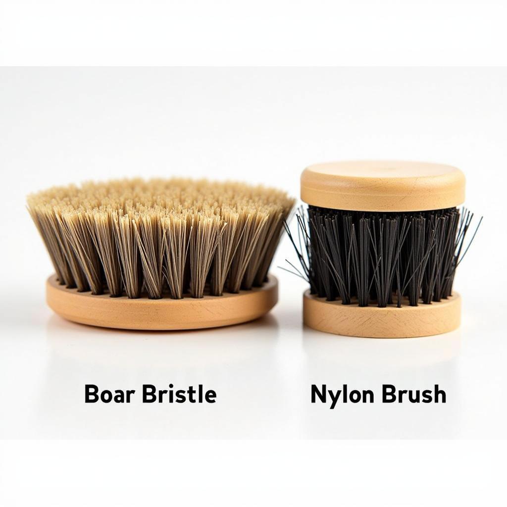 Boar and Nylon Bristle Brush Comparison