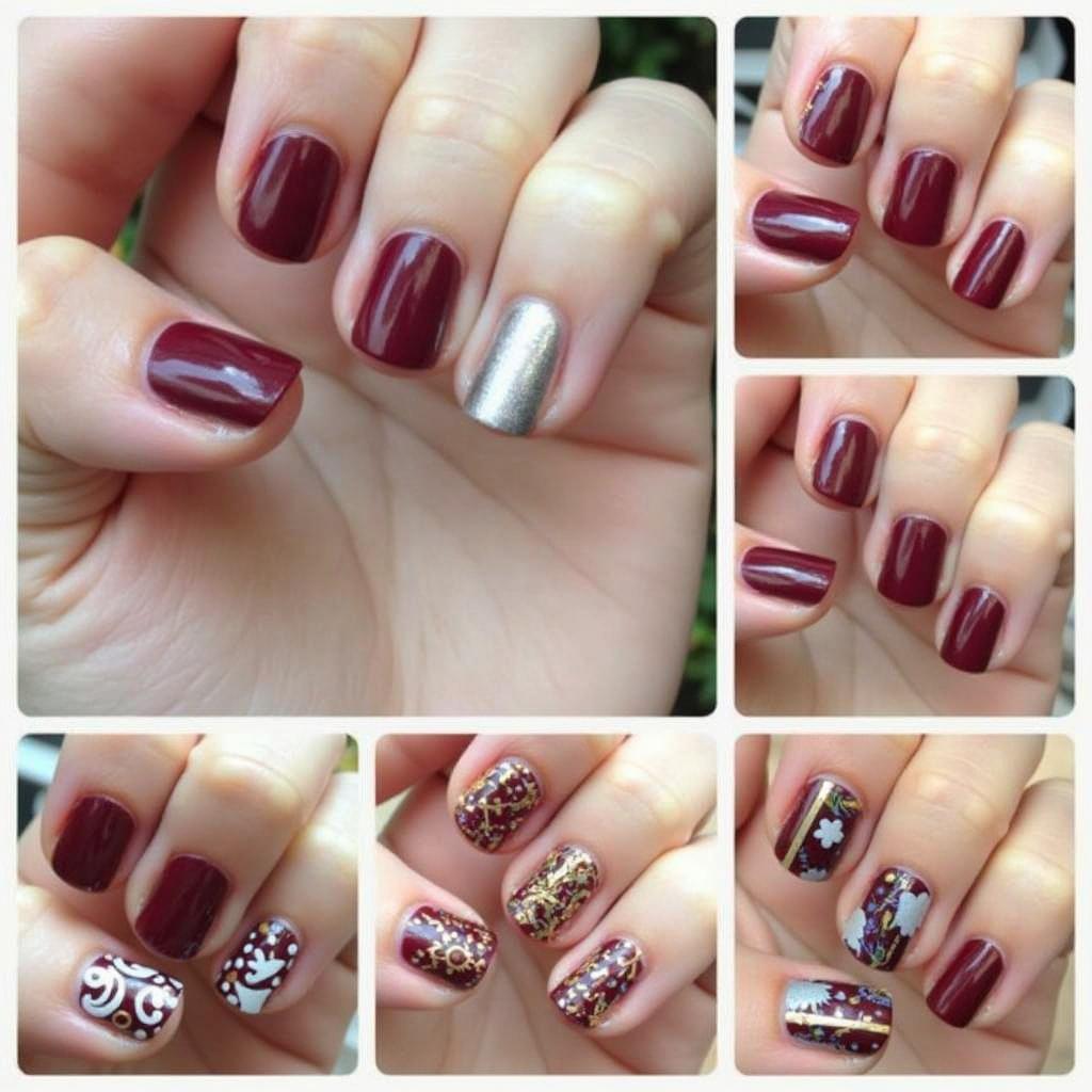 Bordeaux Nail Art Ideas