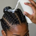 Applying Braid Cleanser to Braids