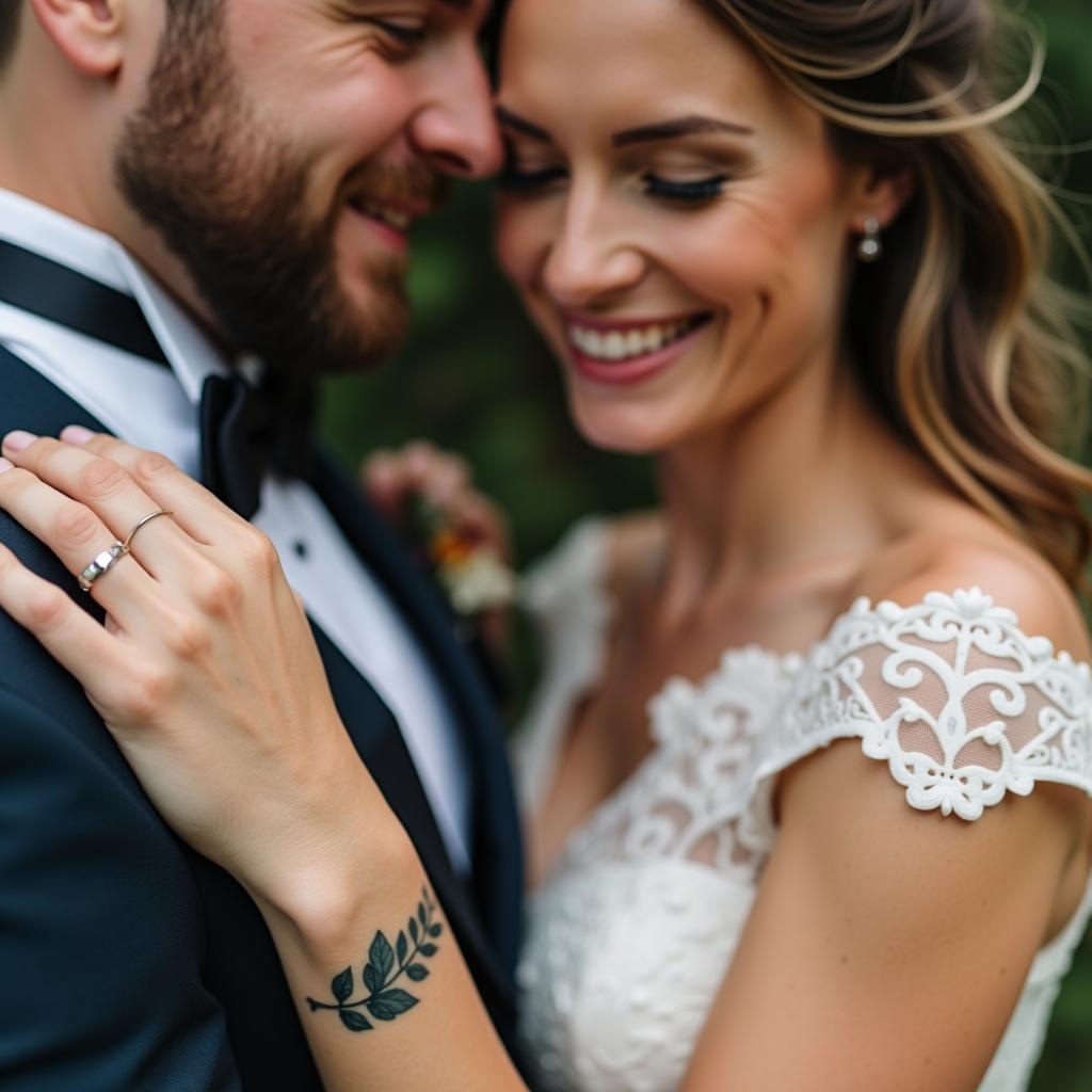 Bride and Groom on Wedding Day