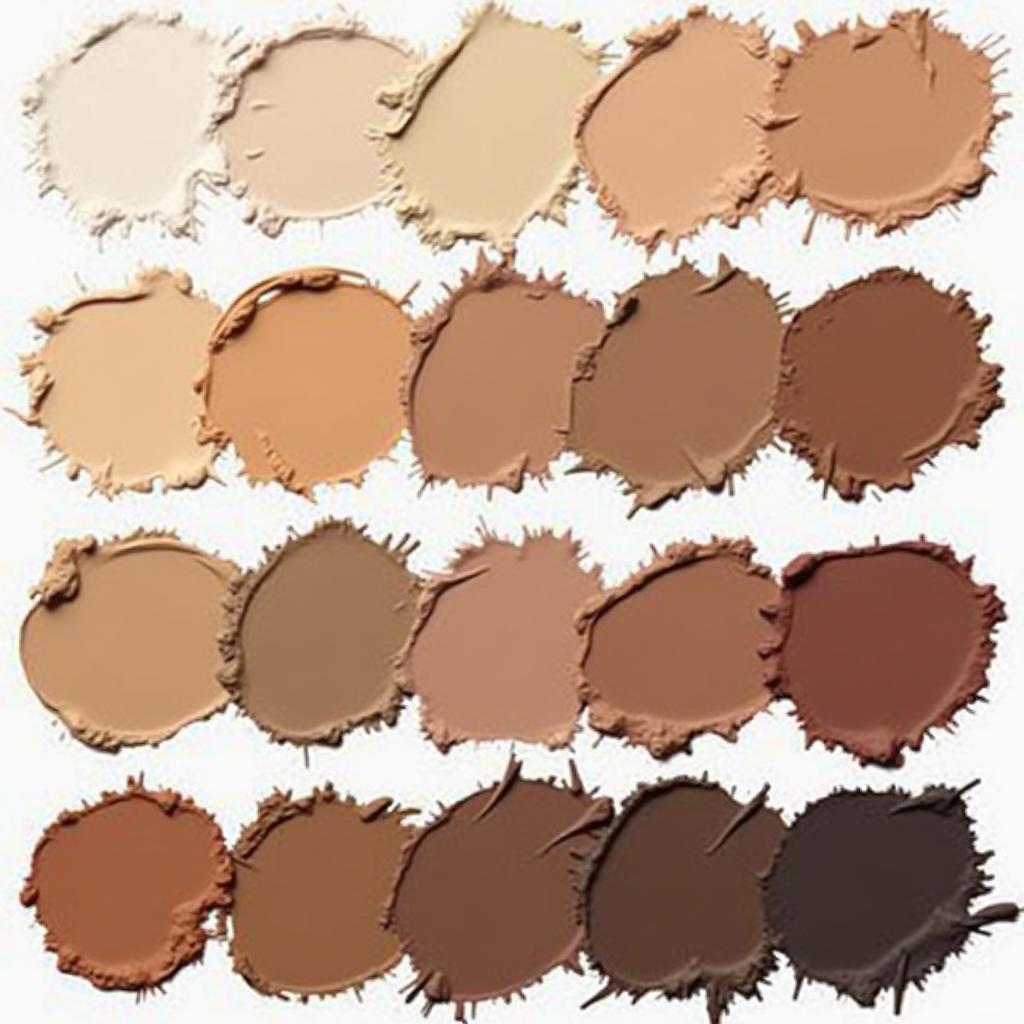 Brown Skin Color Palette: A visual representation of a color palette showcasing various shades that complement brown skin, categorized by warm, cool, and neutral undertones. The palette serves as a quick reference guide for choosing flattering colors.