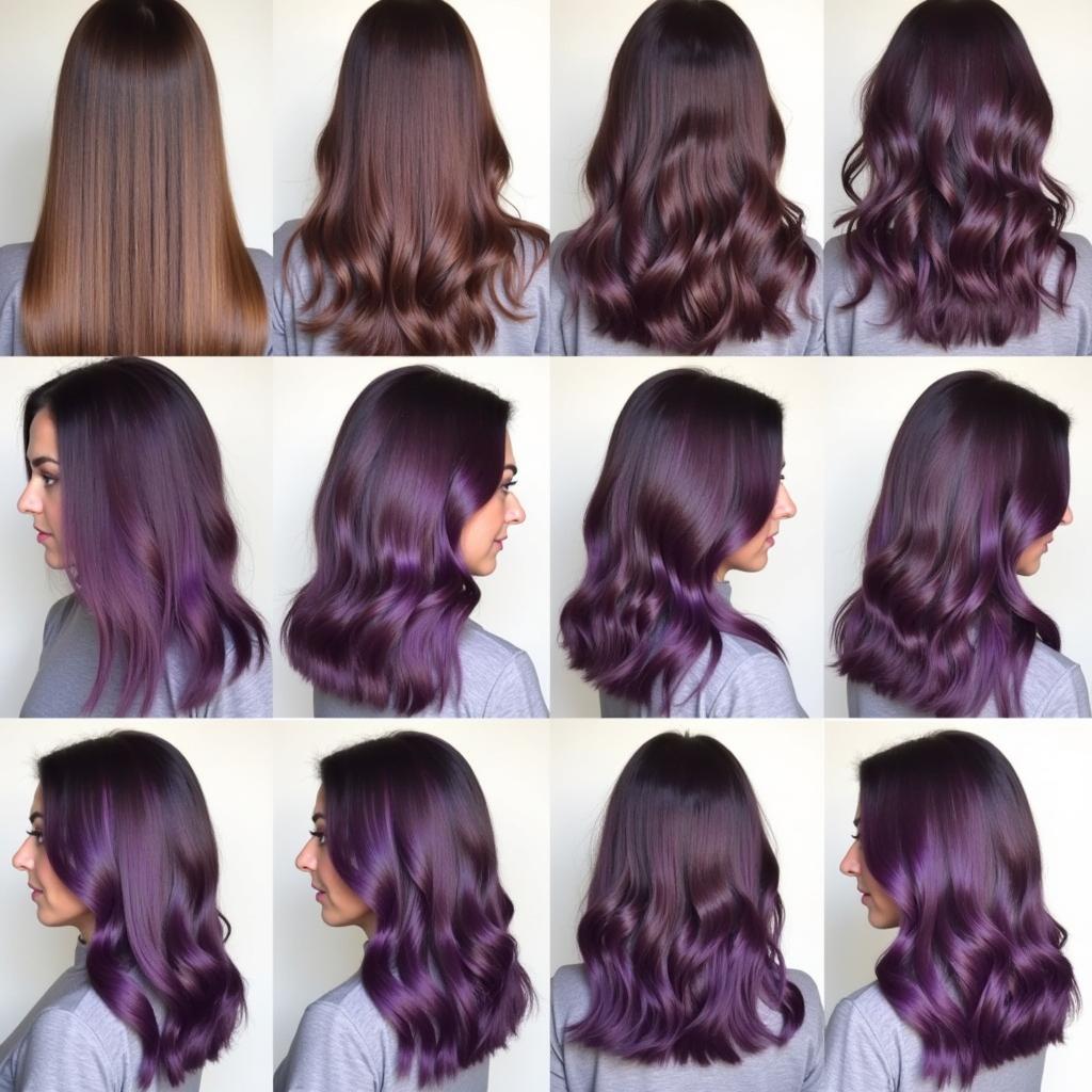 Brown Violet Hair Color Variations