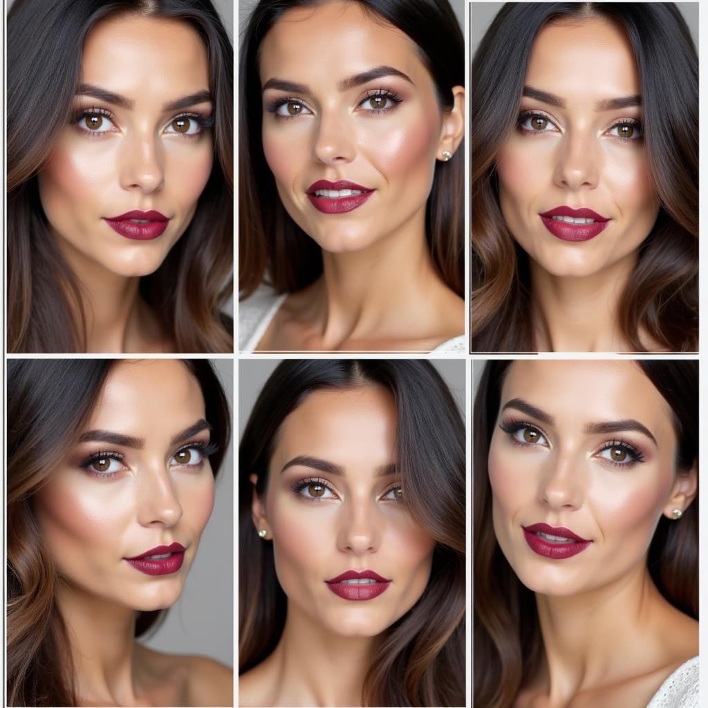 Tom Ford Bruised Plum Lipstick in Different Makeup Styles