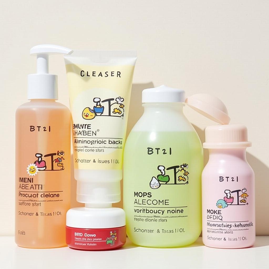 BT21 Skin Care Products Display