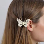 Butterfly clips securing fine hair