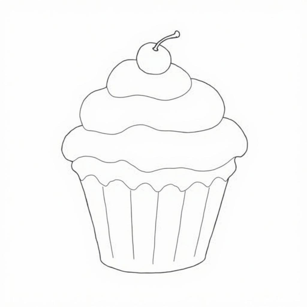 Cakey Coloring Page for Kids