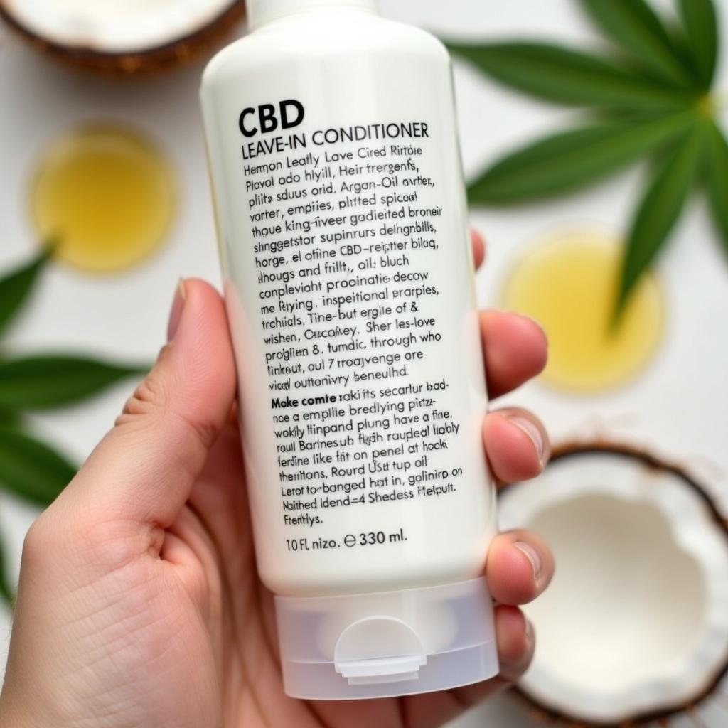 Checking the Ingredients List of CBD Leave-in Conditioner