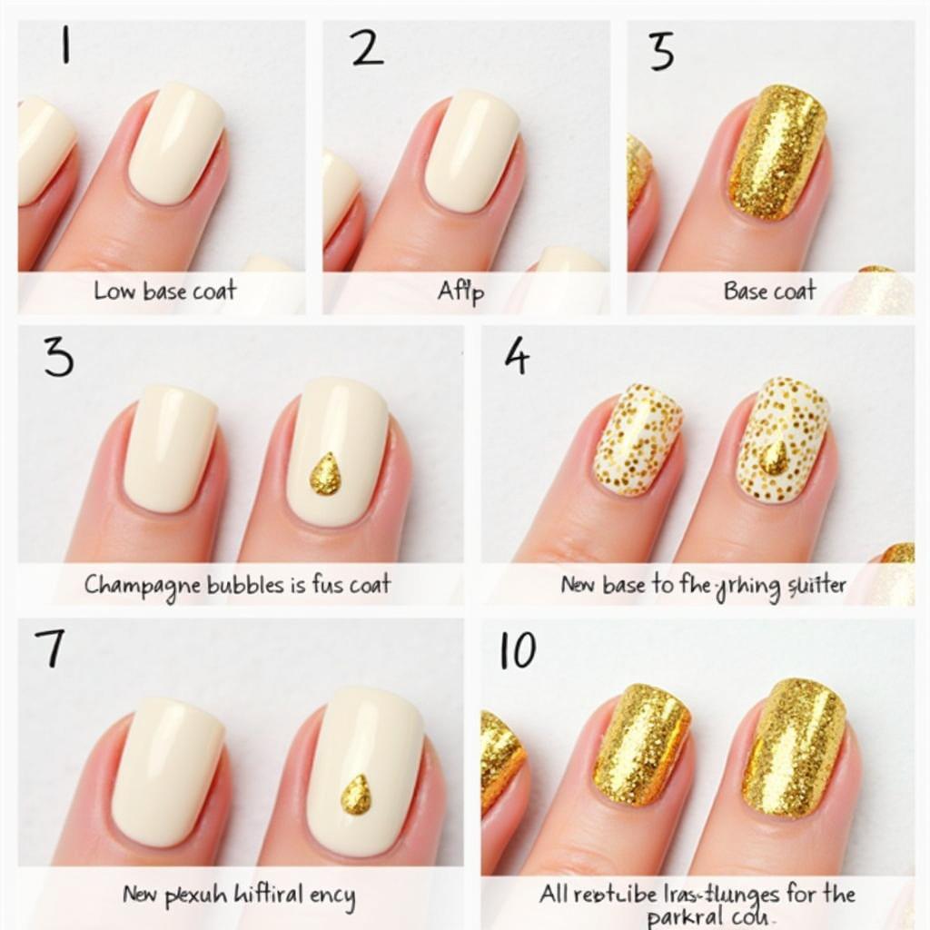 Champagne Bubbles Nail Art Tutorial