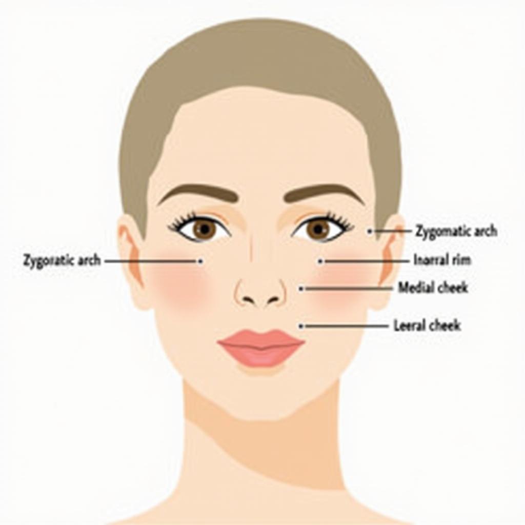 Diagram of Cheek Filler Injection Points