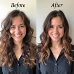 Before and After Chemical Cut Haircut