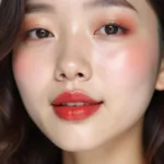 Korean Cherry Lips Makeup Look