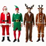 Classic Christmas Costumes for Men: Santa, Elf, Reindeer, Gingerbread Man