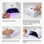 Cleaning an LED nail lamp for optimal performance and hygiene.