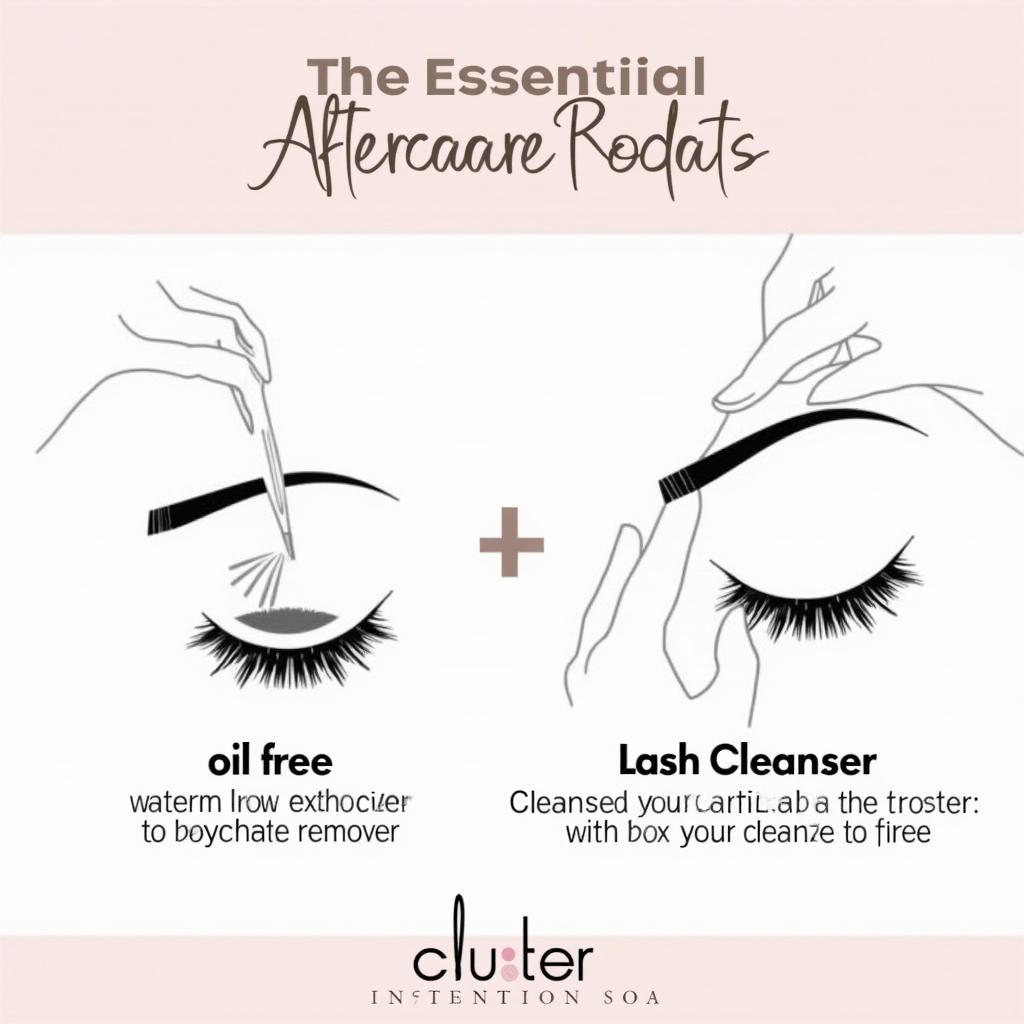 Cluster Lash Aftercare Routine