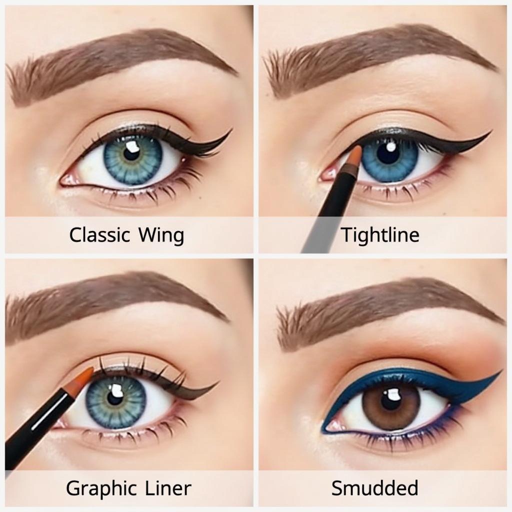 Different Coloured Eyeliner Application Techniques