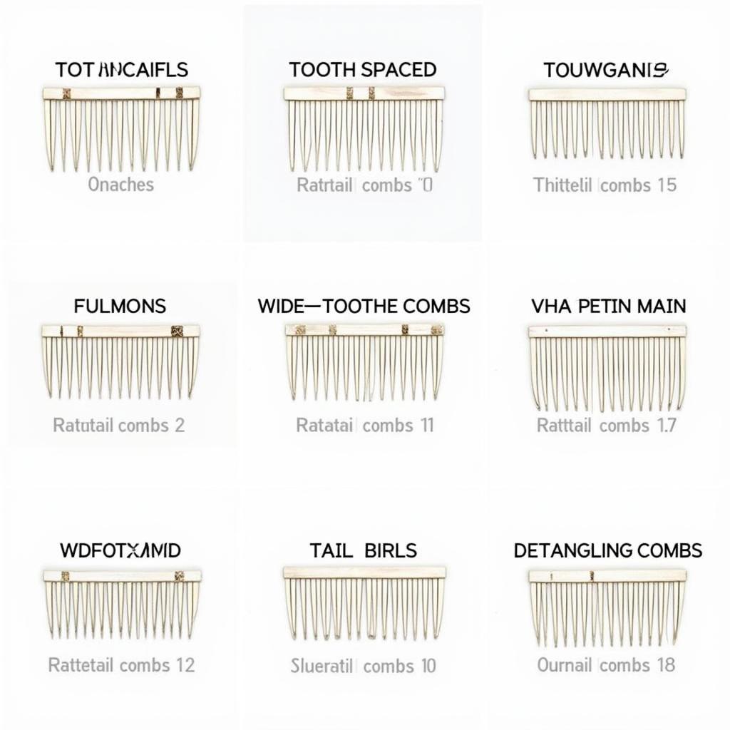 Variety of Comb Teeth