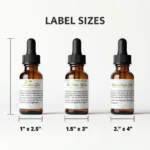 Common Dropper Bottle Label Sizes Comparison