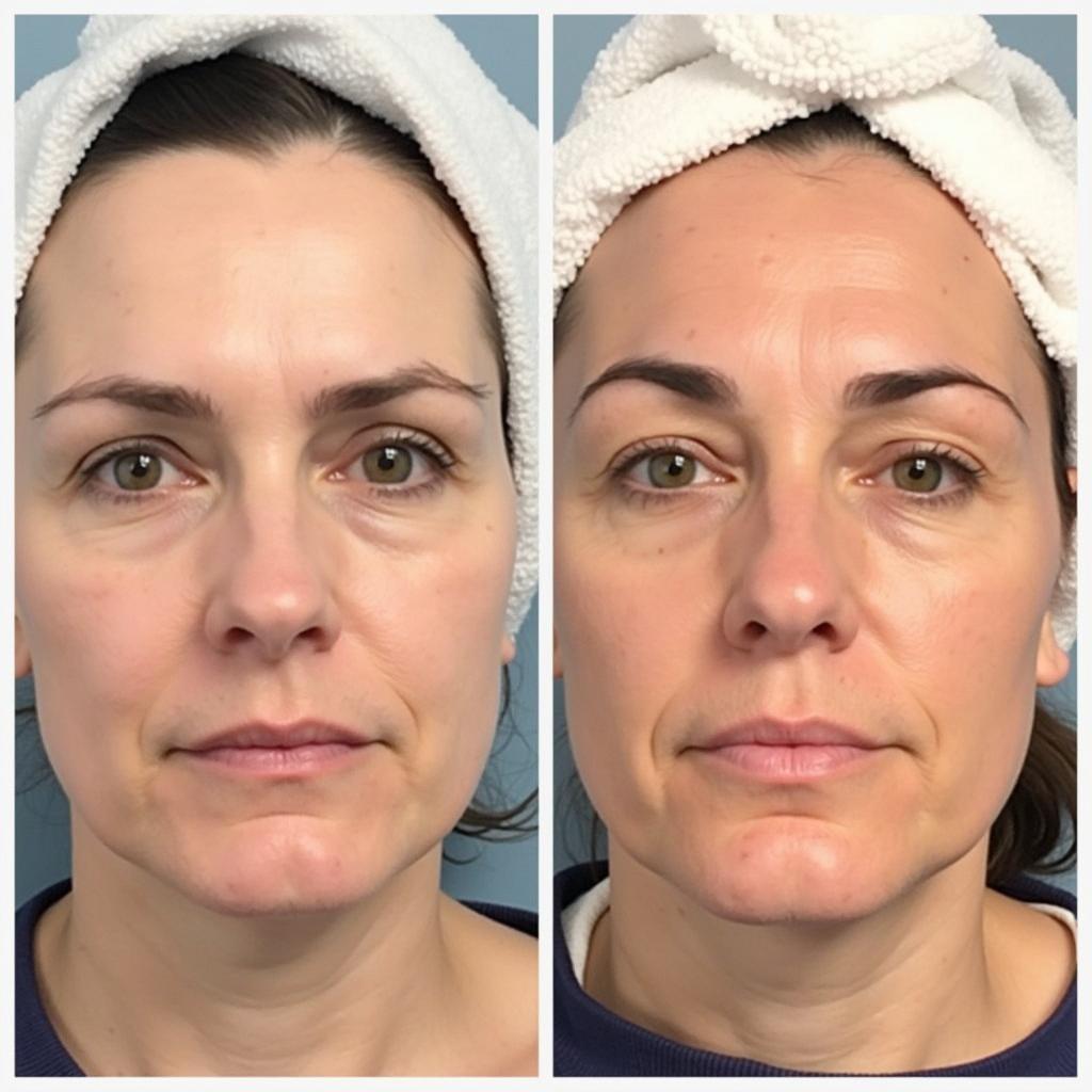 Before and After Cryoskin Facial Treatment