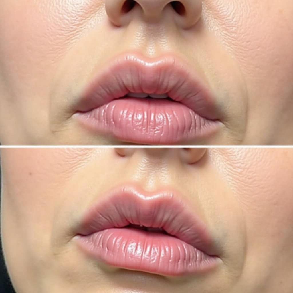 Cupid's Bow Lip Filler Before and After