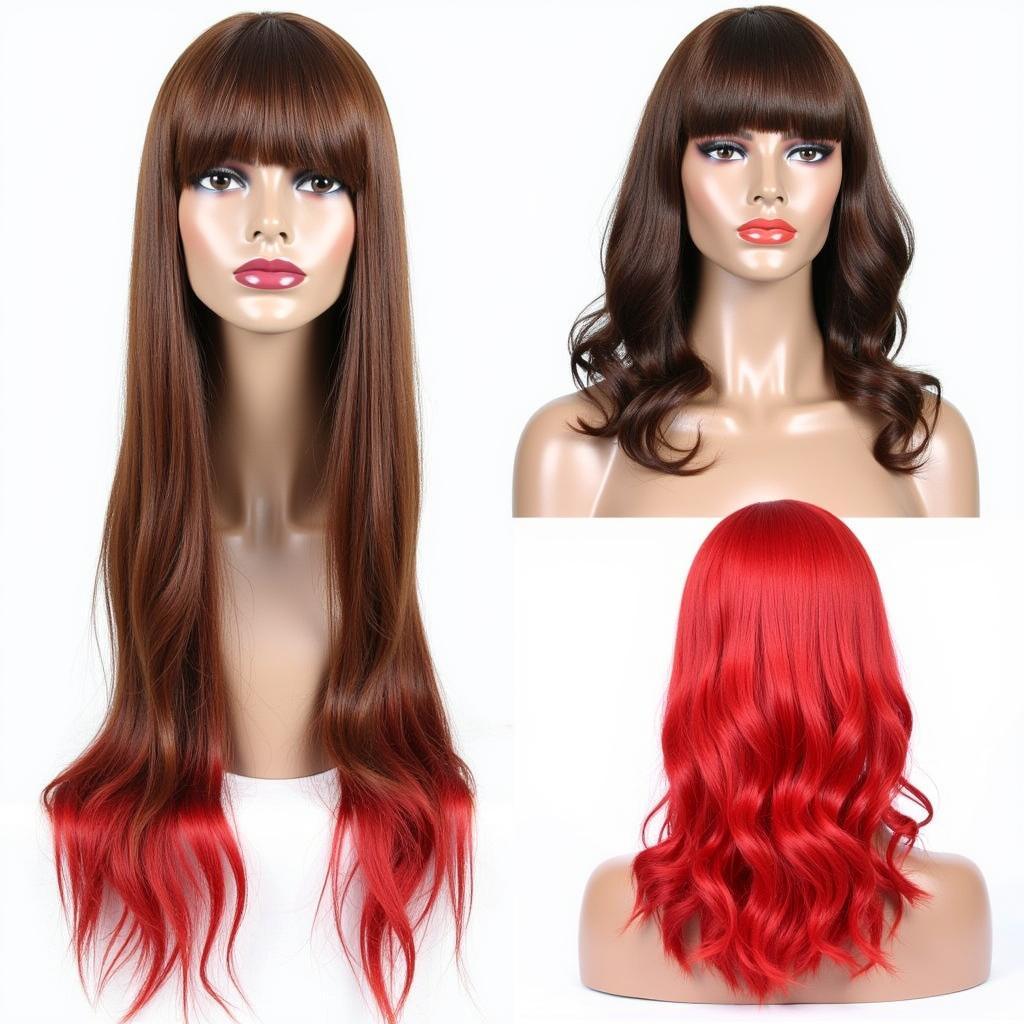 Different Curtain Bang Wig Styles