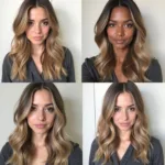 Dark Golden Ash Blonde on Different Skin Tones