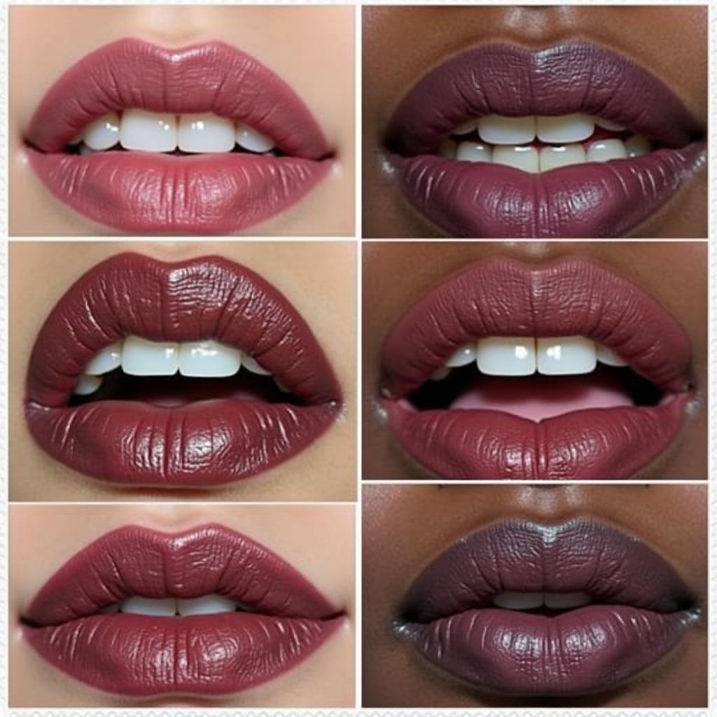 Various Shades of Deep Plum Lipstick