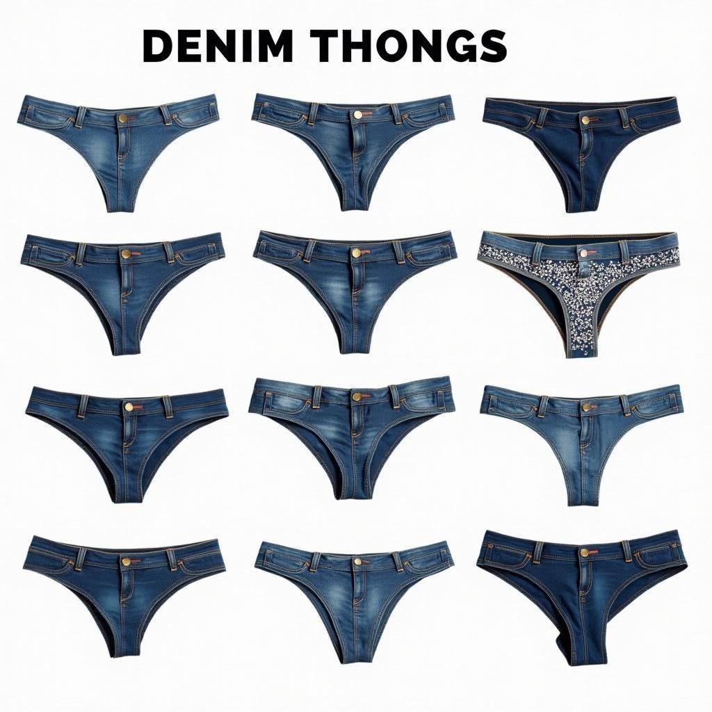 Different Styles of Denim Thongs