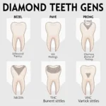 Diamond Studded Teeth with Different Settings