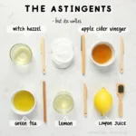 Various types of astringents suitable for hair care