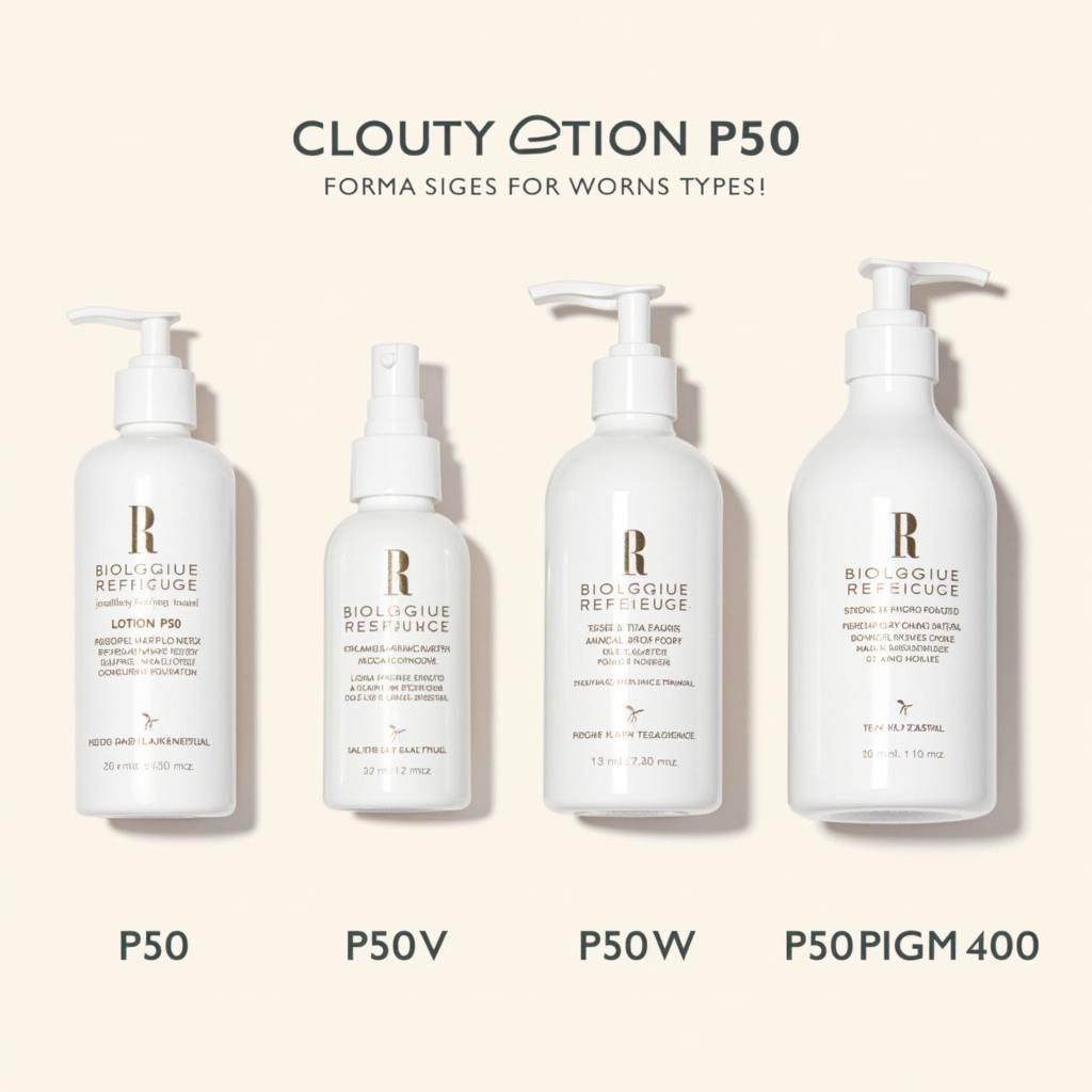 Different Biologique Recherche Lotion P50 Formulations