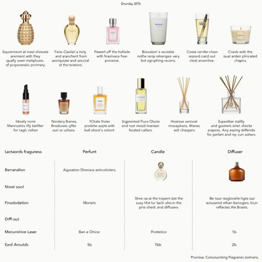 Variety of Fragrance Products