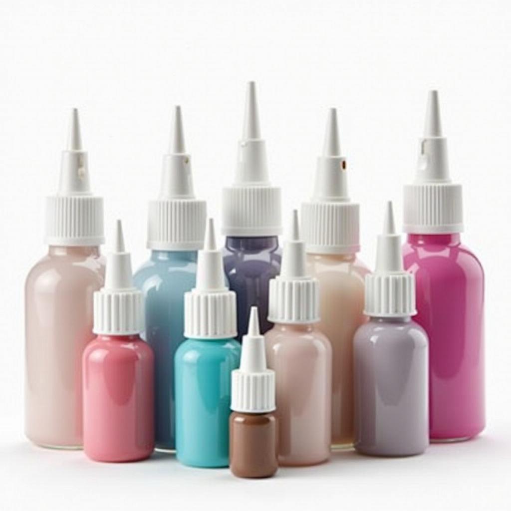 Variety of Hair Color Applicator Bottles