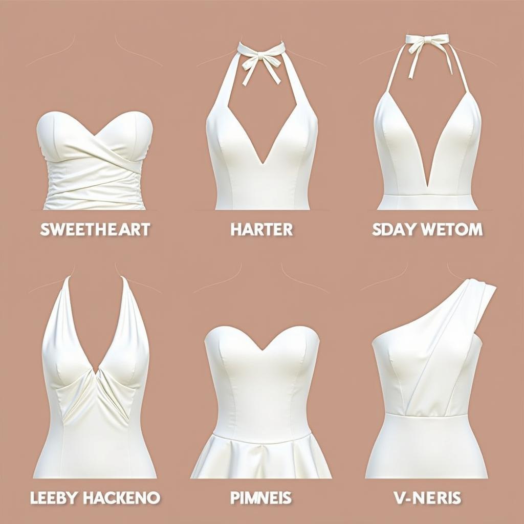 Different Necklines on Allure Bridesmaid Dresses